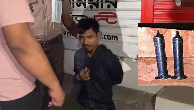 রাজধানী থেকে দু’টি বোমা সদৃশ বস্তু উদ্ধার, যুবক গ্রেপ্তার