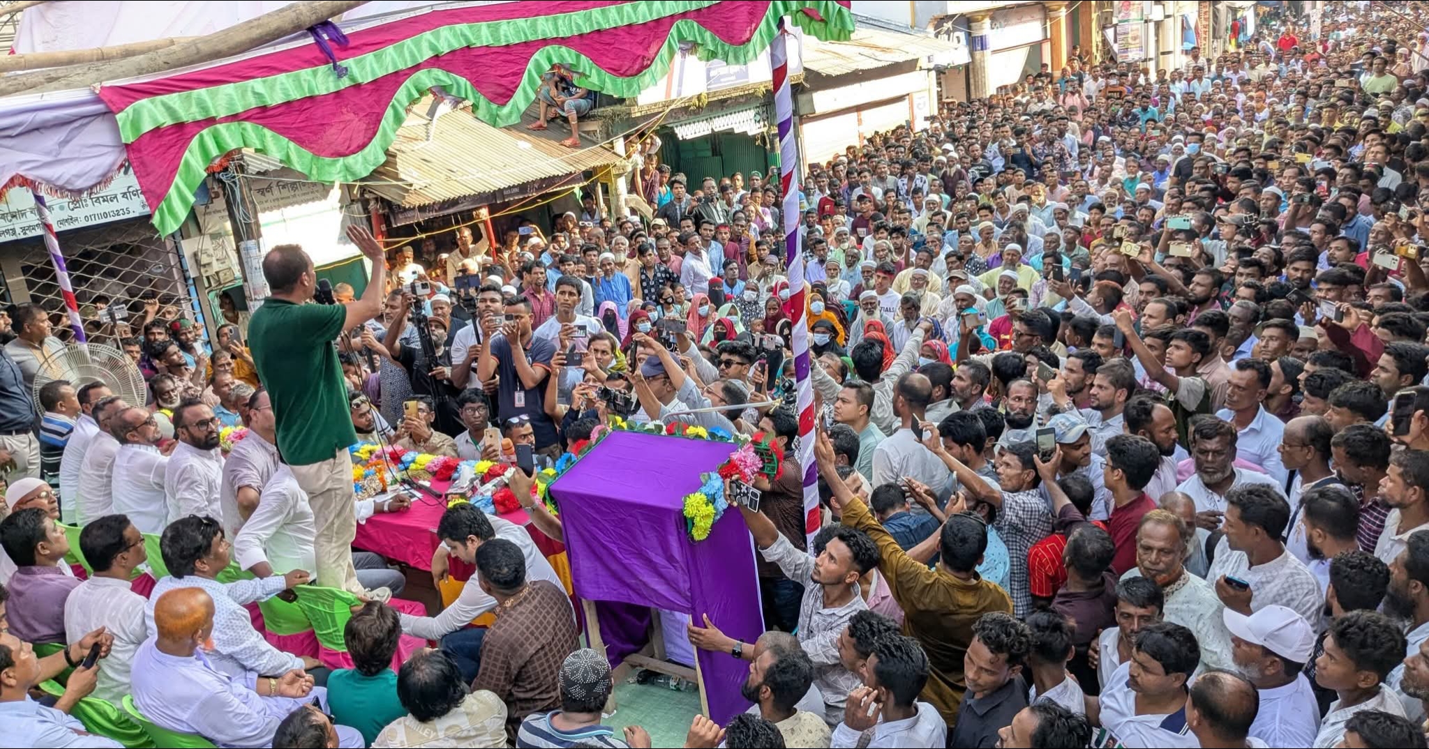 সুনামগঞ্জ-১ আসনে ধানের শীষের মনোনয়ন প্রত্যাশীর লিফলেট বিতরণ ও জনসভায় জনতার ঢল