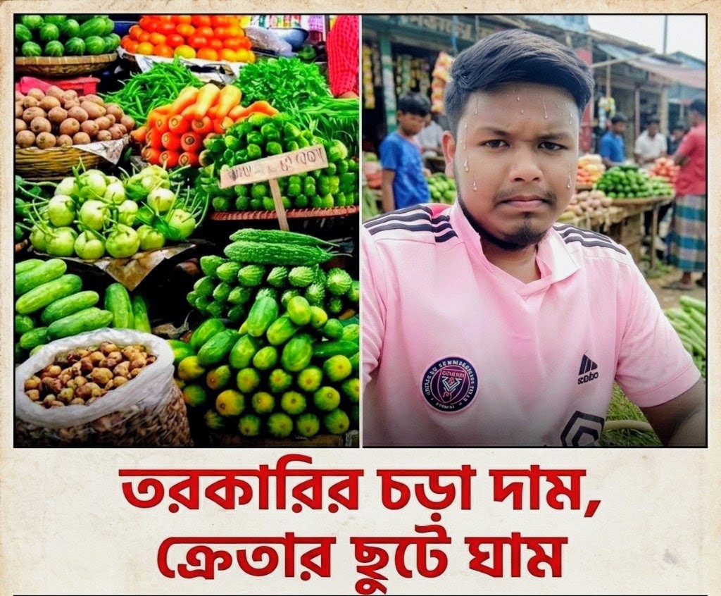 তরকারির চড়া দাম, ক্রেতার ছুটে ঘাম