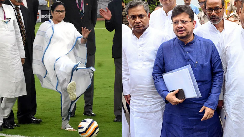 নতুন নামে মমতার দল, প্রতীক ফুটবলার