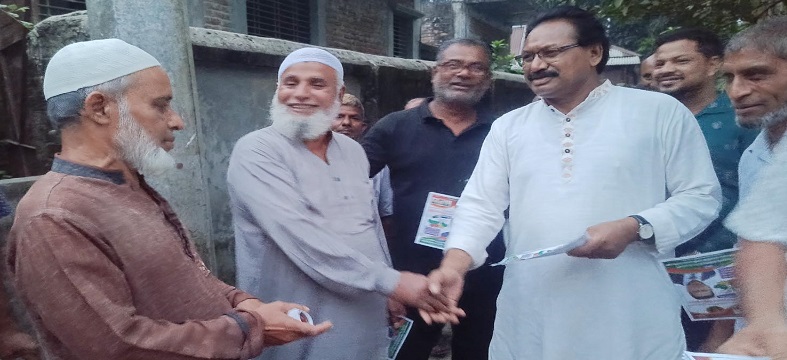 ডোমার পৌর বিএনপির গণসংযোগ ও লিফলেট বিতরণ