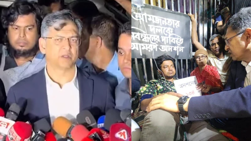 সালাহউদ্দিনের অনুরোধে অনশন ভাঙলেন আম জনতার তারেক, নেওয়া হলো হাসপাতালে