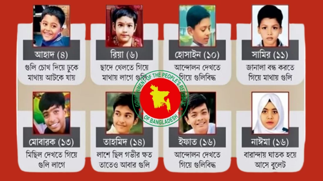 গণ-অভ্যুত্থানে শহীদ শিশুদের পরিবারকে সম্মাননা দেবে সরকার