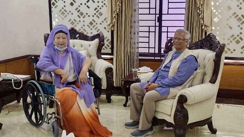 প্রধান উপদেষ্টা ও খালেদা জিয়ার একান্ত আলাপ