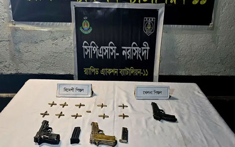 নরসিংদী থেকে হাদির ওপর হামলায় ব্যবহৃত অস্ত্র উদ্ধার, গ্রেপ্তার এক