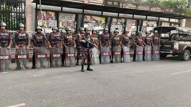 রাজধানীর গুরুত্বপূর্ণ স্থানে বিজিবি মোতায়েন