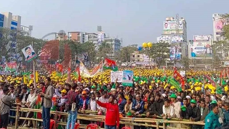 সিলেটে বিএনপির জনসভা, আলিয়া মাদরাসা মাঠ কানায় কানায় পূর্ণ