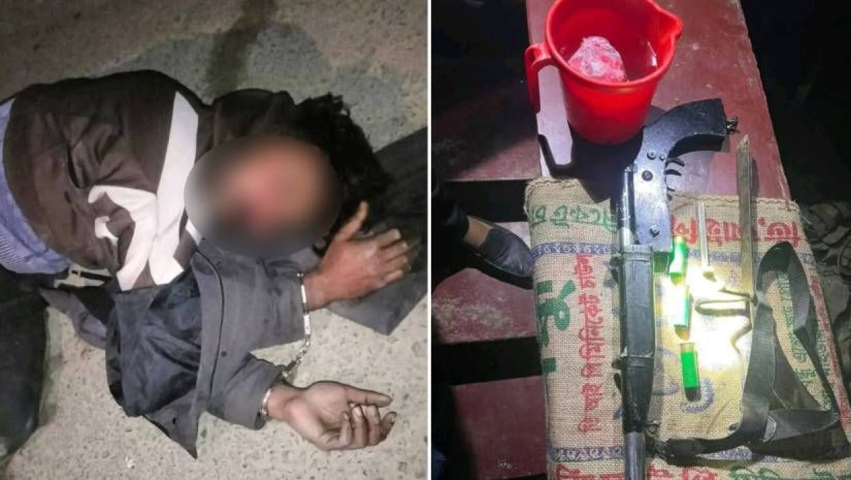 শৈলকুপায় অস্ত্র ও গুলিসহ ডাকাত আটক