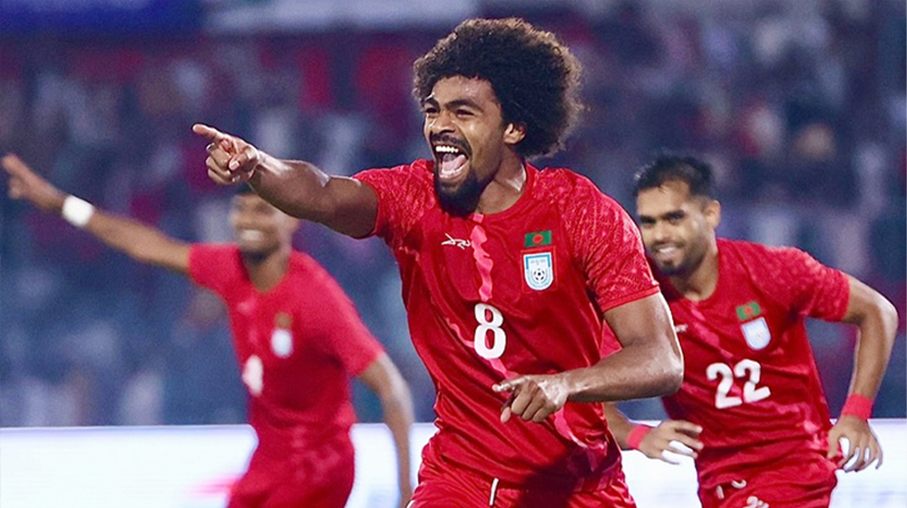 হামজার করা গোলে শুরুতেই লিড বাংলাদেশের