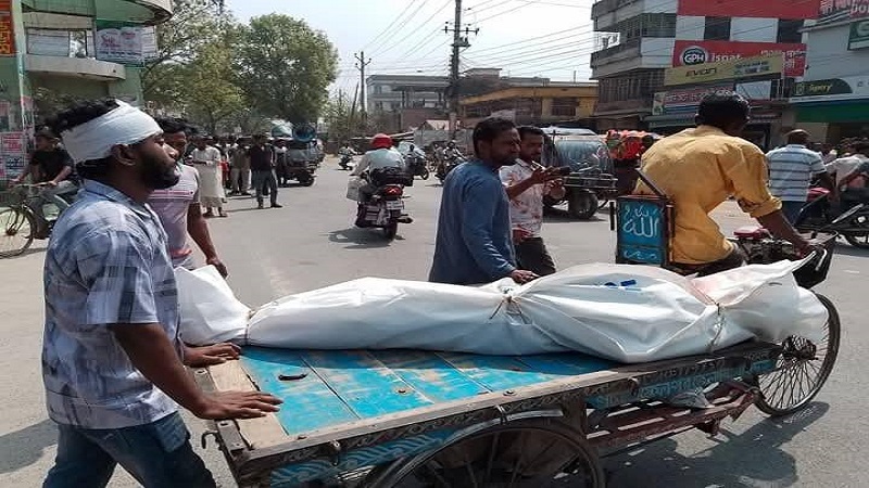 ঝিনাইদহে নিহত কৃষকদল নেতার লাশ নিয়ে বিএনপির বিক্ষোভ