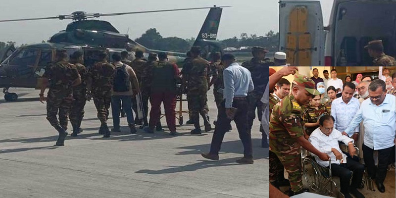 সৈয়দপুরে হঠাৎ অসুস্থ ত্রাণমন্ত্রী, এয়ার অ্যাম্বুলেন্সে ঢাকায় স্থানান্তর