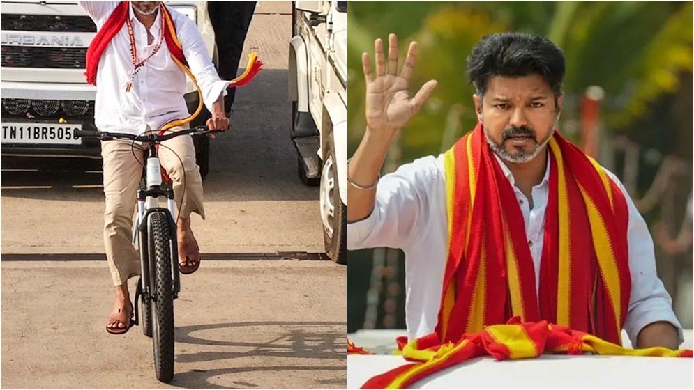 ফুলের পাপড়ি ছুড়তেই ছুটে পালালেন বিজয়, নেটদুনিয়ায় হাসির রোল