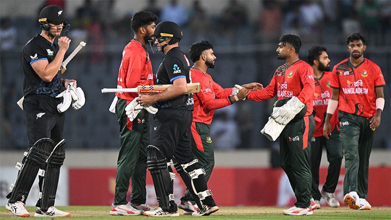 বাংলাদেশকে হারিয়ে সিরিজ সমতায় শেষ করল নিউজিল্যান্ড
