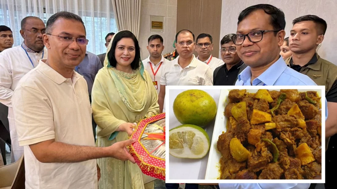 সিলেটে ঐতিহ্য সাতকড়া গরুর মাংস খেলেন প্রধানমন্ত্রী