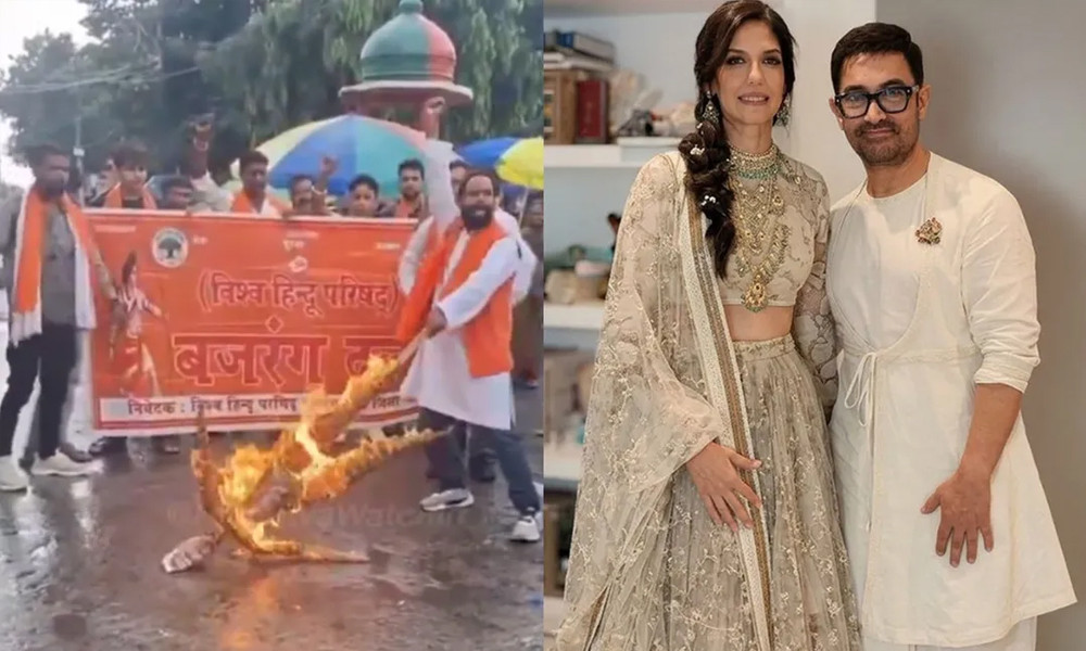 আমির খানের তৃতীয় বিয়ে ঘিরে ভারতে শুরু বিক্ষোভ