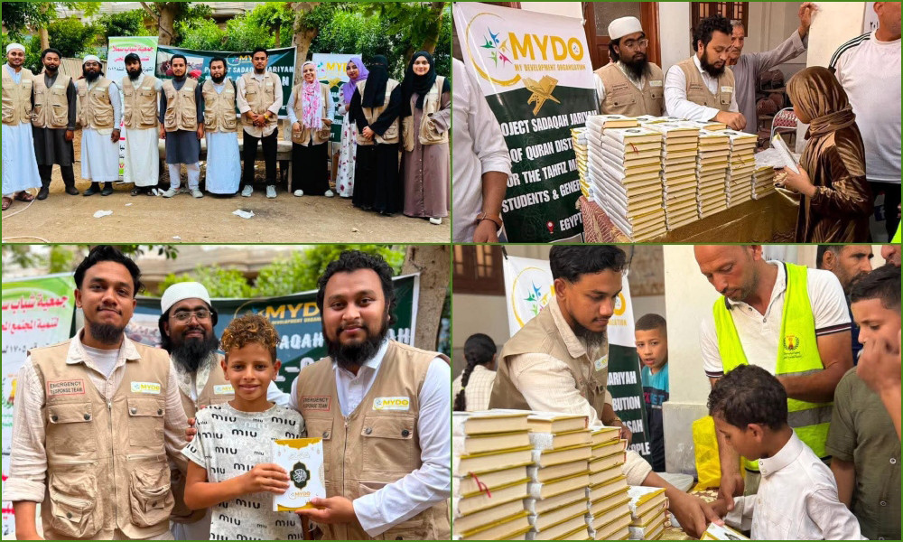 মিসরে বাংলাদেশি শিক্ষার্থীদের মানবিক উদ্যোগ, বিতরণ করলেন ৭০০ কোরআন
