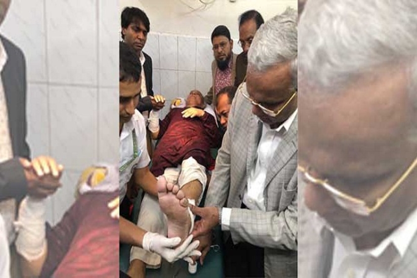 নির্বাচনী প্রচারণায় সময় রিজভীর উপর হামলা