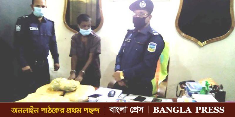 গৌরীপুরে ৩ কেজি গাজা উদ্ধার, আটক-১
