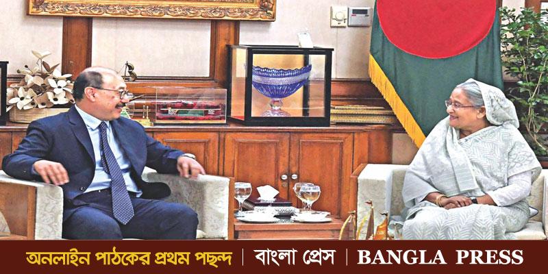 গণভবনে প্রধানমন্ত্রীর সাথে ভারতের পররাষ্ট্রসচিবের বৈঠক
