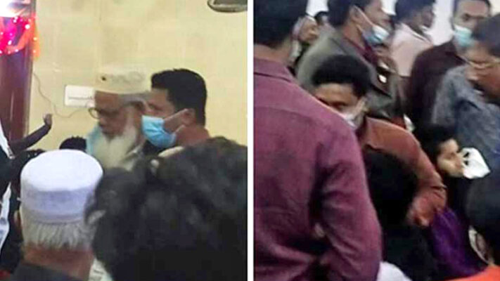 নাটোরে চেয়ারম্যানের পা ধরলেন আইসিটি প্রতিমন্ত্রী!