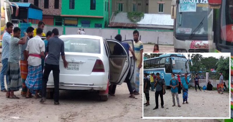 লক্ষ্মীপুরে নিষেধাজ্ঞা উপেক্ষা করে প্রাইভেটকারে দূরপাল্লার যাত্রীপারাপার