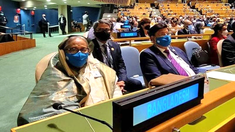 জাতিসংঘের অধিবেশনে যোগ দিয়েছেন প্রধানমন্ত্রী