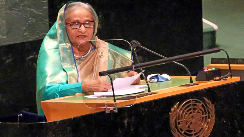 জাতিসংঘ সাধারণ পরিষদের ৭৬তম অধিবেশনে প্রধানমন্ত্রীর ভাষণের পূর্ণ বিবরণ