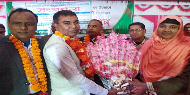 গাইবান্ধায় নবনির্বাচিদের অভিষেক-সংবর্ধনা