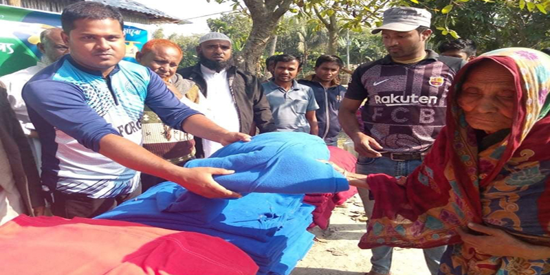 গাইবান্ধায় পাড়ের ভিটা ফ্রেন্ডশীপ ক্লাবের উদ্যোগে কম্বল বিতরণ