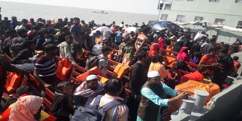 ৮ম ধাপে ভাসানচর পৌঁছেছে আরও ৫৫২ রোহিঙ্গা