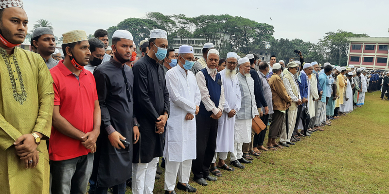 আ.লীগ নেতা অধ্যাপক হানিফের দাফন সম্পন্ন