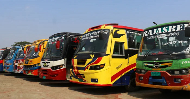 ময়মনসিংহ-ঢাকা গণপরিবহন বন্ধ ঘোষণা