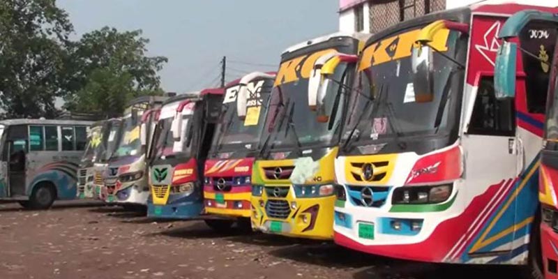 ময়মনসিংহ থেকে ঢাকাগামী গণপরিবহন বন্ধ ঘোষণা