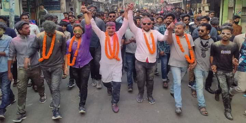 ফরিদপুর জেলা ছাত্রলীগের সহসভাপতি পদ পাওয়ায় আনন্দ মিছিল