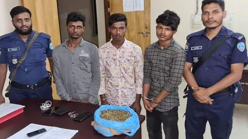 কোম্পানীগঞ্জে ক্রিস্টাল আইচ ও গাঁজাসহ গ্রেপ্তার ৫