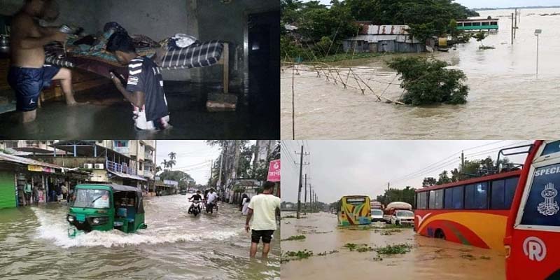 বন্যায় ভাসছে সিলেট
