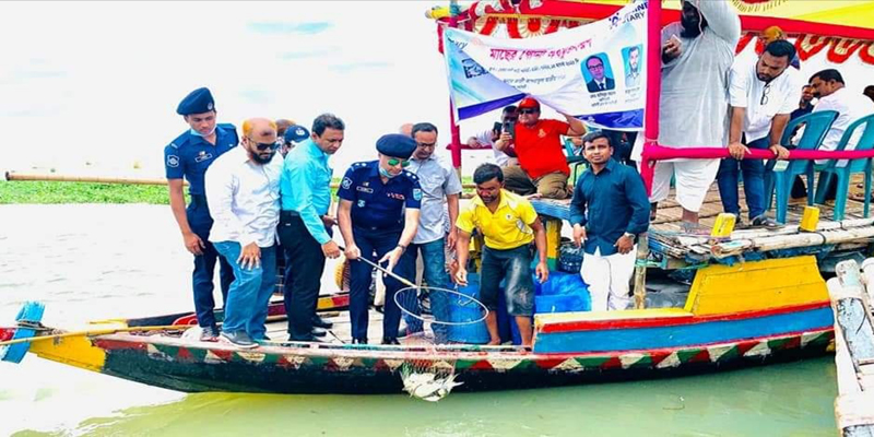 নরসিংদীতে মাছের পোনা অবমুক্তকরণ