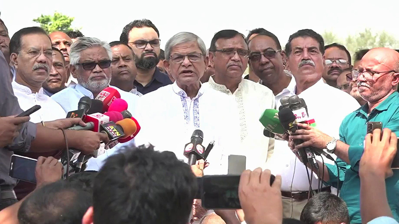 সরকারের পতন ছাড়া ঘরে ফিরে যাবো না : মির্জা ফখরুল