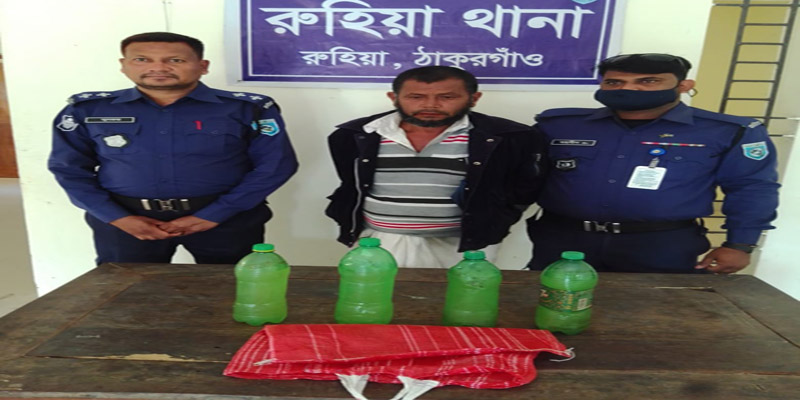 রুহিয়ায় ৪ লিটার চোলাইমদসহ আটক ১ জন