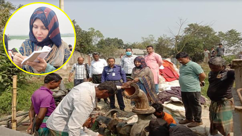 নবীনগরে পৃথক অভিযানে ড্রেজার মেশিন জব্দ ও জরিমানা