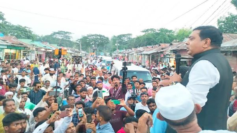 নোয়াখালী-৪ এমপি প্রার্থী শাহিনের গণসংযোগে