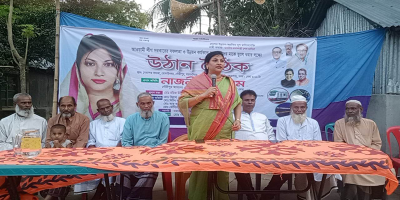গৌরীপুরে আওয়ামী লীগের এমপি মনোনয়ন প্রত্যাশী নাজনীন আলমের উঠান বৈঠক