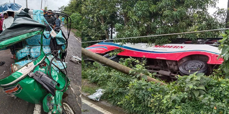 হবিগঞ্জে বাস-অটোরিকশা সংঘর্ষে নিহত ৩