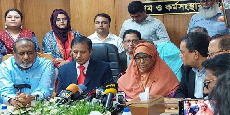 পোশাকশ্রমিকদের ন্যূনতম মজুরি সাড়ে ১২ হাজার টাকা নির্ধারণ