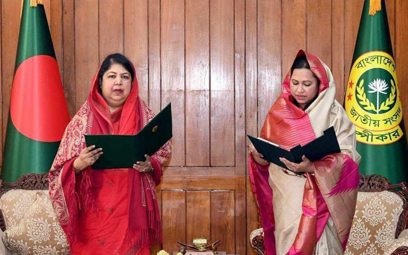 ময়মনসিংহ-৩ আসনের নবনির্বাচিত এমপি এডভোকেট নিলুফার আনজুম পপি`র শপথ গ্রহণ সম্পন্ন। 