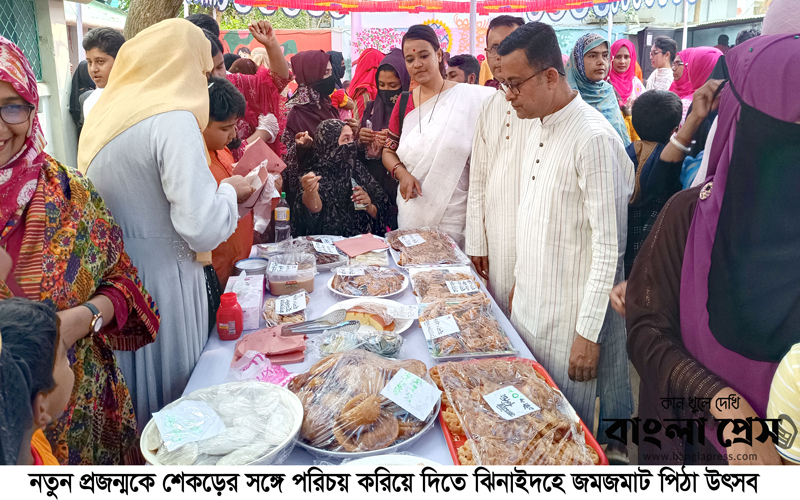 নতুন প্রজন্মকে শেকড়ের সঙ্গে পরিচয় করিয়ে দিতে ঝিনাইদহে জমজমাট পিঠা উৎসব