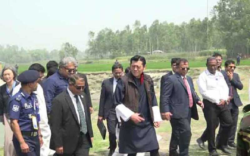 ভুটানের রাজার কুড়িগ্রামে বিশেষ অর্থনৈতিক অঞ্চল পরিদর্শন