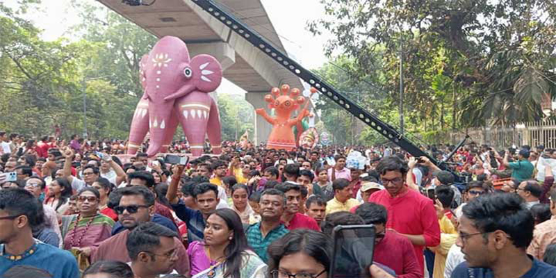 মঙ্গল শোভাযাত্রা শুরু