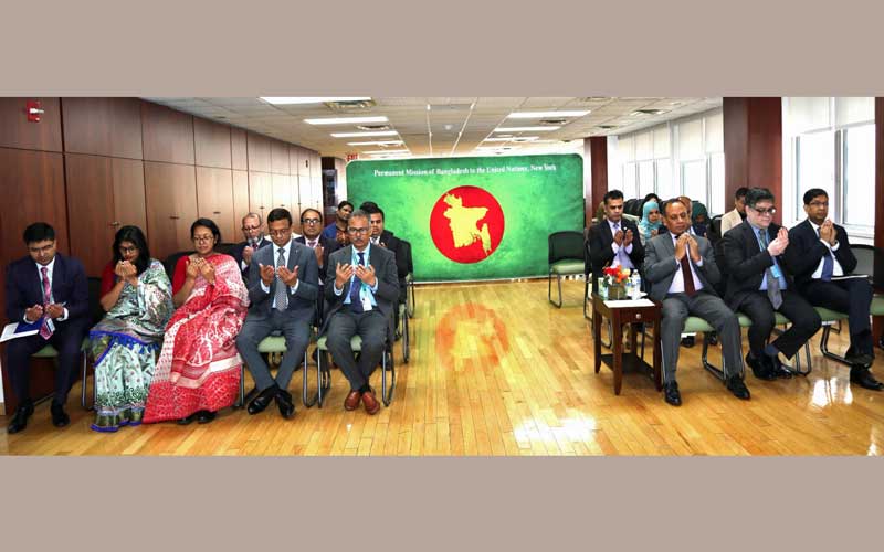 জাতিসংঘে বাংলাদেশ স্থায়ী মিশনে ঐতিহাসিক মুজিবনগর দিবস উদযাপন