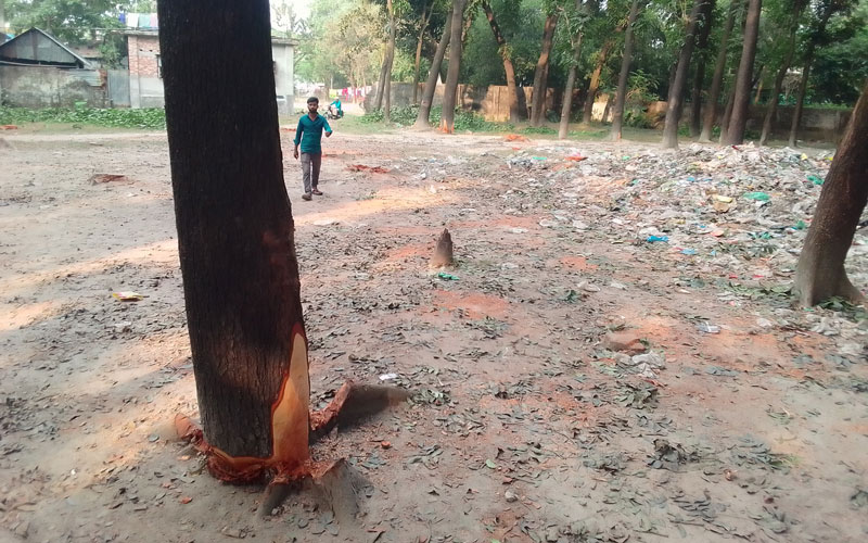 সৈয়দপুরে দলীয় প্রভাবে সরকারি কাজ কর্তন 